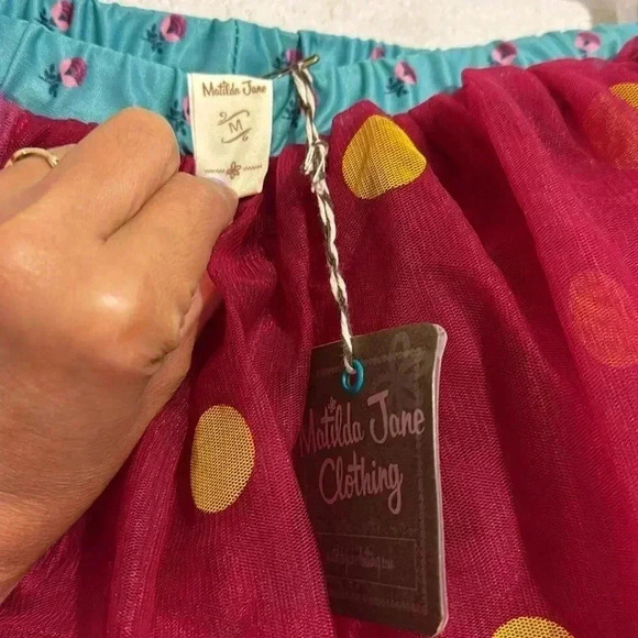 Matilda Jane Girls Moments With You Oh Deer Pink Polka Dot Costume Tutu skirt - Picture 4 of 4